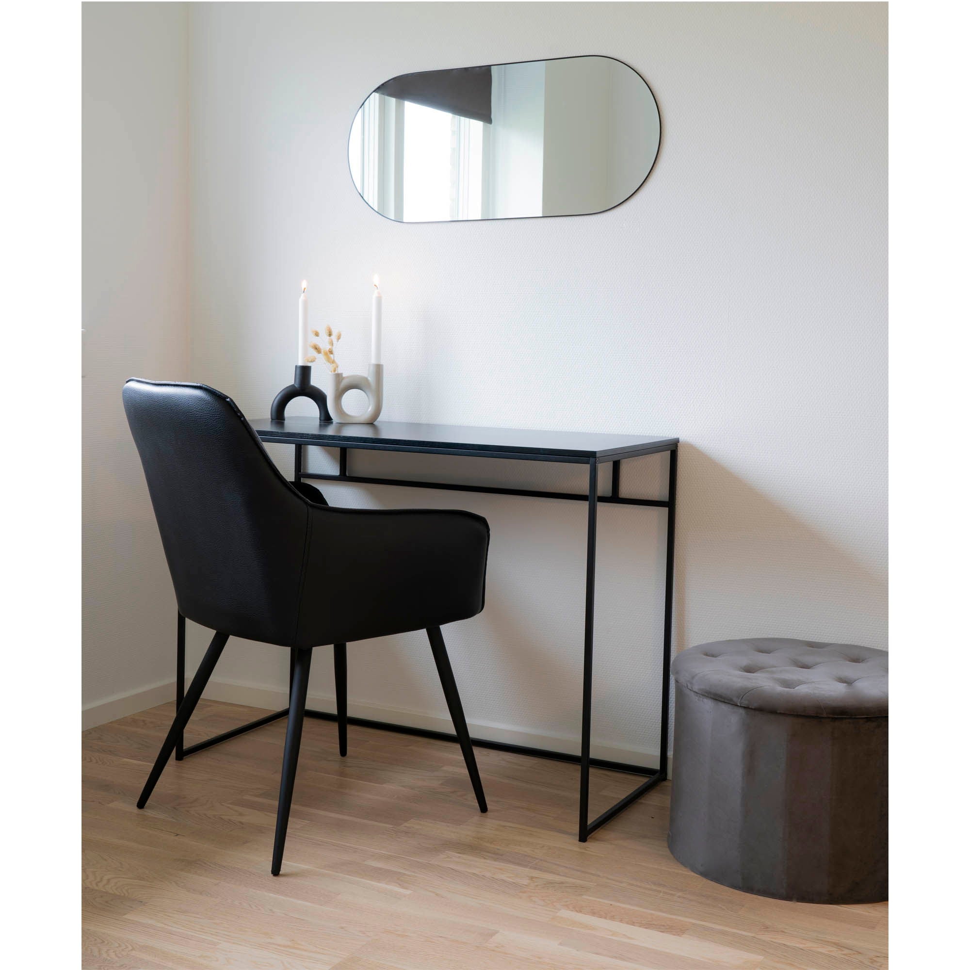 Jersey Spiegel Ovaal Zwart 35x60